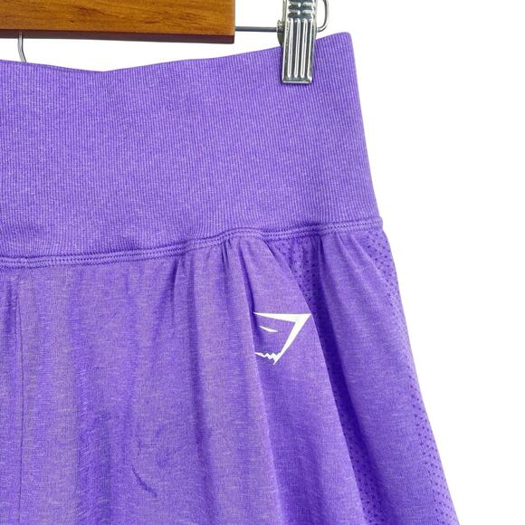 Gymshark Shorts Womens Purple Vital Seamless 2 In 1 Wicking XXL - Picture 2 of 5
